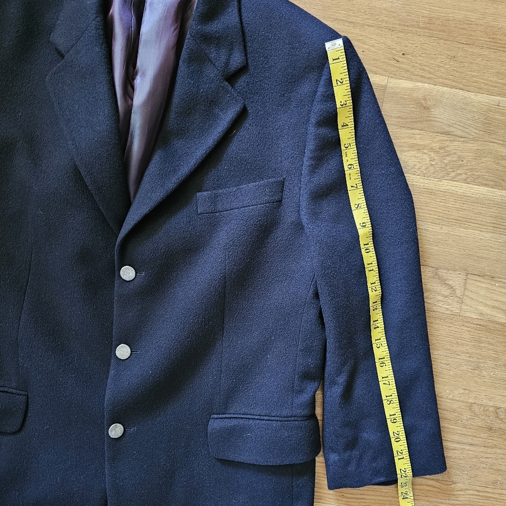 Montreal Canada S. Cohen Comfort Black Cashmere Sport Coat Men's Size 42R - Picture 6 of 13
